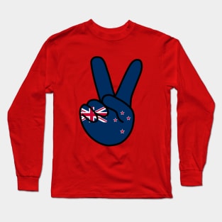 New Zealand V Sign Long Sleeve T-Shirt